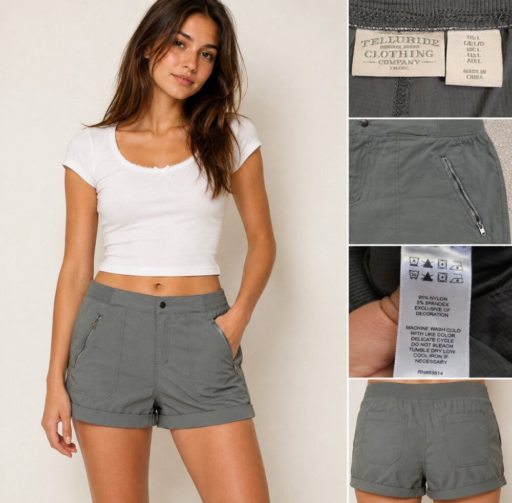 Gorpcore Telluride Clothing Company Relaxed Fit Shorts Size L Olive Green Nylon